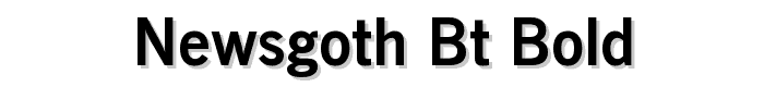 NewsGoth BT Bold font